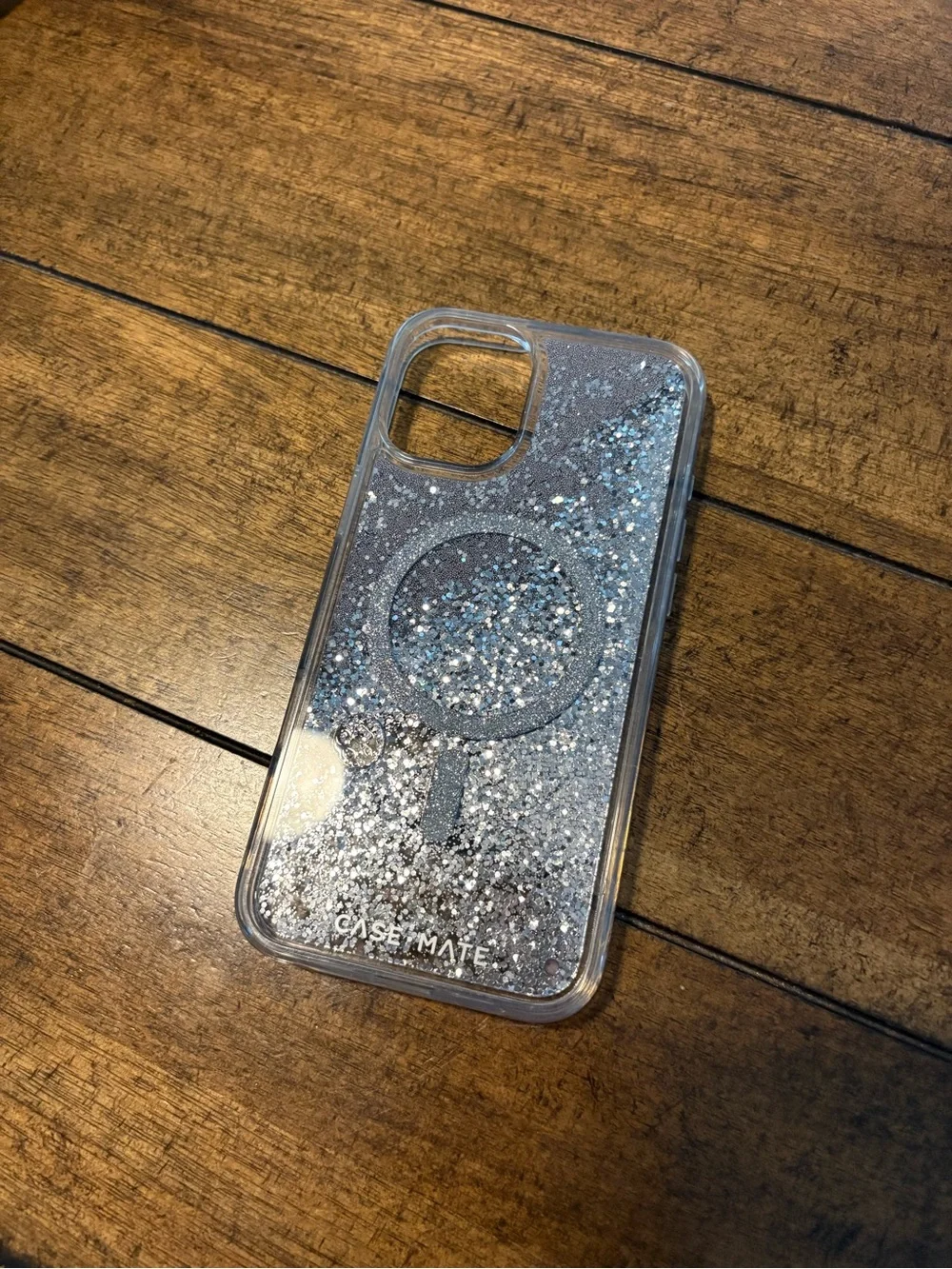 case-mate Waterfall Silver Glitter MagSafe iPhone 16 plus Case